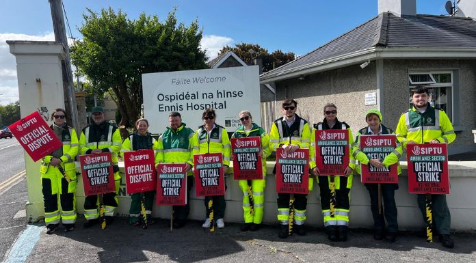 Ennis Ambulance Base Shop Steward Claims Morale At “All-Time Low” As Nationwide Strike Continues