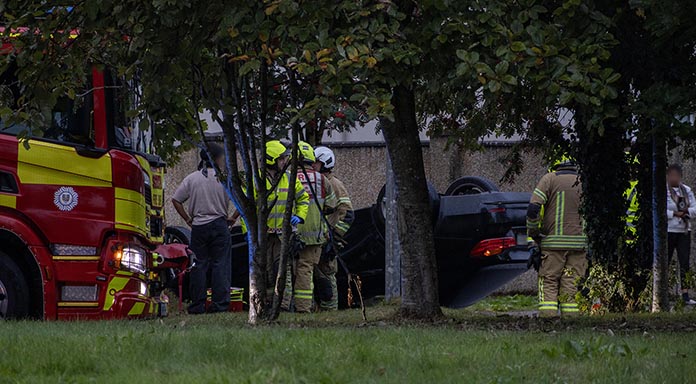 One Injured After Car Overturned In Ennis Housing Estate